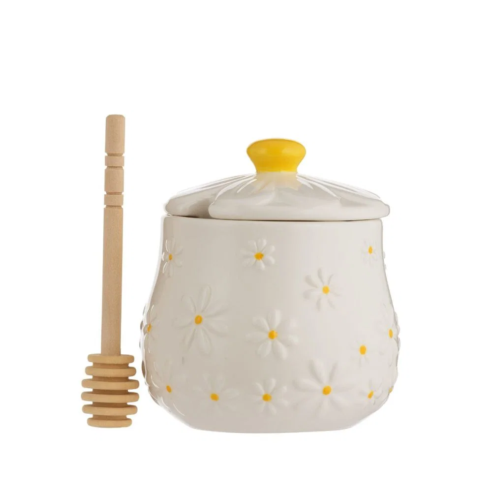download_-_2025-03-01t010023.632 Price & Kensington Daisy Honey Pot and Drizzler - Image 1